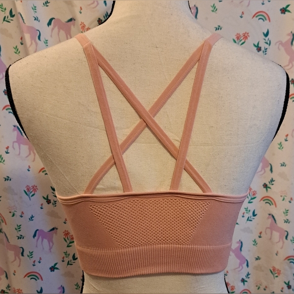 NWOT Ryka Baby Pink Casual Comfy Yoga Gym Exercise Sport Bra SZ M - Picture 2 of 4